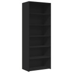 vidaXL Dulap înalt, negru, 70x41x185 cm, lemn prelucrat