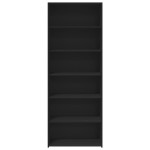 vidaXL Dulap înalt, negru, 70x41x185 cm, lemn prelucrat