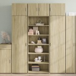 vidaXL Dulap înalt, stejar sonoma, 70x41x185 cm, lemn prelucrat