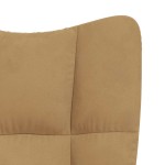 vidaXL Scaun de relaxare, maro, catifea vidaXL Scaun de relaxare, maro, catifea