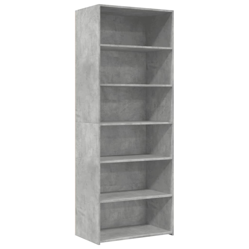 vidaXL Dulap înalt, gri beton, 70x41x185 cm, lemn prelucrat