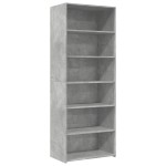 vidaXL Dulap înalt, gri beton, 70x41x185 cm, lemn prelucrat