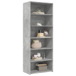 vidaXL Dulap înalt, gri beton, 70x41x185 cm, lemn prelucrat