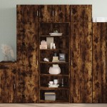 vidaXL Dulap înalt, stejar fumuriu, 70x41x185 cm, lemn prelucrat vidaXL Dulap înalt, stejar fumuriu, 70x41x185 cm, lemn prelucrat