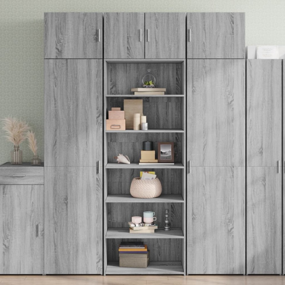 vidaXL Dulap înalt, sonoma gri, 70x41x185 cm, lemn prelucrat