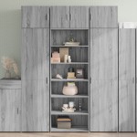 vidaXL Dulap înalt, sonoma gri, 70x41x185 cm, lemn prelucrat