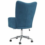 vidaXL Scaun de relaxare, albastru, catifea