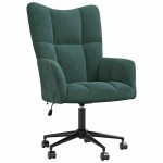 vidaXL Scaun de relaxare, verde închis, catifea