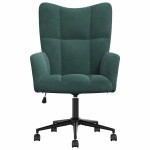 vidaXL Scaun de relaxare, verde închis, catifea
