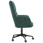 vidaXL Scaun de relaxare, verde închis, catifea