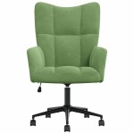 vidaXL Scaun de relaxare, verde deschis, catifea vidaXL Scaun de relaxare, verde deschis, catifea