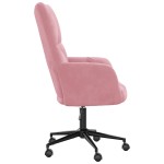 vidaXL Scaun de relaxare, roz, catifea vidaXL Scaun de relaxare, roz, catifea
