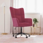 vidaXL Scaun de relaxare, roșu vin, catifea vidaXL Scaun de relaxare, roșu vin, catifea