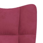 vidaXL Scaun de relaxare, roșu vin, catifea vidaXL Scaun de relaxare, roșu vin, catifea