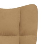 vidaXL Scaun de relaxare, maro, catifea