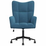 vidaXL Scaun de relaxare, albastru, catifea