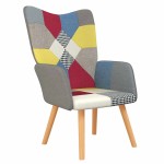 vidaXL Scaun de relaxare, material textil, petice