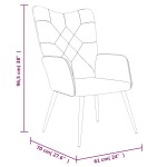 vidaXL Scaun de relaxare, textil, petice vidaXL Scaun de relaxare, textil, petice