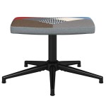 vidaXL Scaun de relaxare cu taburet, textil, petice