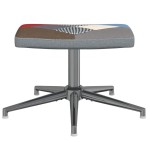 vidaXL Scaun de relaxare cu taburet, textil, petice