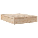 vidaXL Pat cu saltea, 160x200 cm, lemn masiv pin vidaXL Pat cu saltea, 160x200 cm, lemn masiv pin