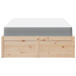 vidaXL Pat cu saltea, 120x200 cm, lemn masiv pin vidaXL Pat cu saltea, 120x200 cm, lemn masiv pin