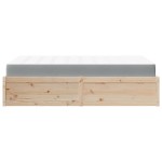 vidaXL Pat cu saltea, 120x200 cm, lemn masiv pin vidaXL Pat cu saltea, 120x200 cm, lemn masiv pin