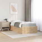 vidaXL Pat cu saltea, 100x200 cm, lemn masiv pin