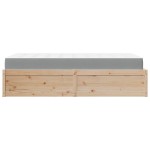 vidaXL Pat cu saltea, 100x200 cm, lemn masiv pin