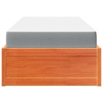 vidaXL Pat cu saltea, maro ceruit, 100x200 cm, lemn masiv pin vidaXL Pat cu saltea, maro ceruit, 100x200 cm, lemn masiv pin