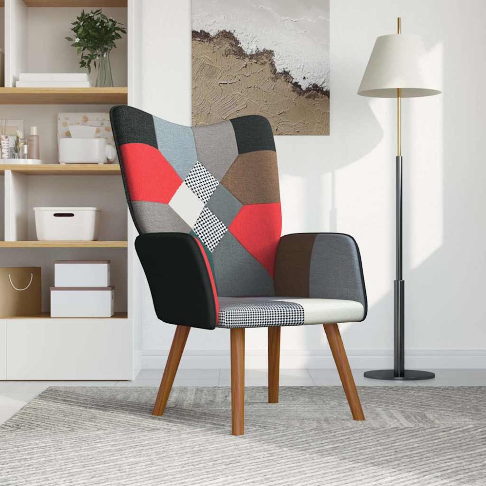 vidaXL Scaun de relaxare, material textil, petice
