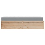 vidaXL Pat cu saltea, 90x190 cm, lemn masiv pin