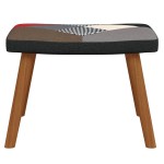 vidaXL Scaun de relaxare cu taburet, material textil, petice vidaXL Scaun de relaxare cu taburet, material textil, petice