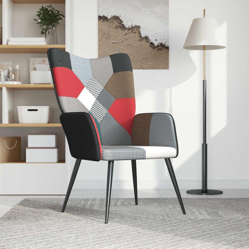 vidaXL Scaun de relaxare, material textil, petice
