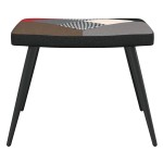 vidaXL Scaun de relaxare cu taburet, textil, petice