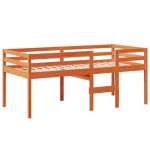 vidaXL Pat înalt de dormitor, maro ceruit, 90x190cm, lemn masiv de pin