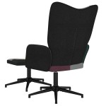 vidaXL Scaun de relaxare cu taburet, textil, petice