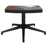 vidaXL Scaun de relaxare cu taburet, textil, petice