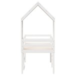 vidaXL Pat înalt cu acoperiș, alb, 80x200 cm, lemn masiv de pin vidaXL Pat înalt cu acoperiș, alb, 80x200 cm, lemn masiv de pin
