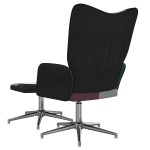 vidaXL Scaun de relaxare cu taburet, textil, petice