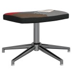 vidaXL Scaun de relaxare cu taburet, textil, petice