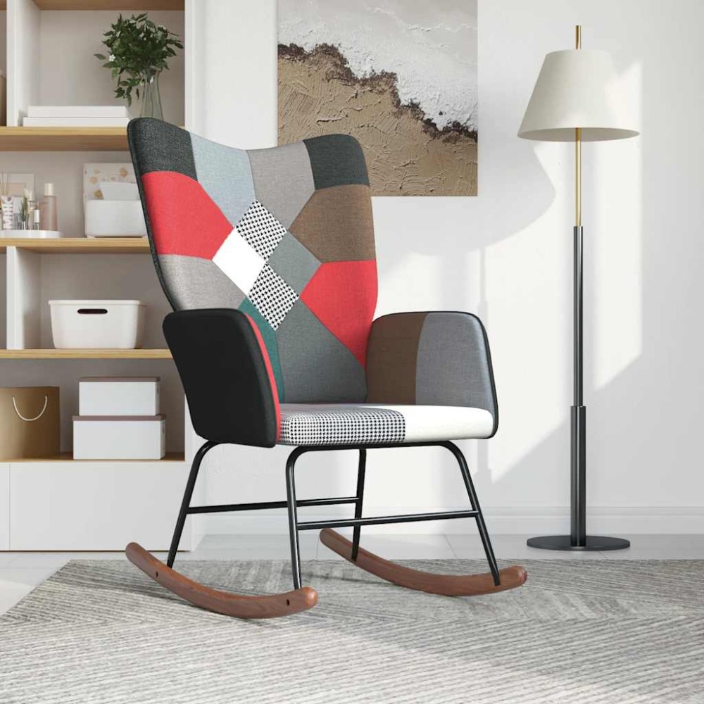vidaXL Scaun balansoar, material textil, petice