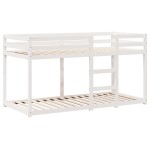 vidaXL Pat supraetajat cu acoperiș, alb, 90x190 cm, lemn masiv de pin vidaXL Pat supraetajat cu acoperiș, alb, 90x190 cm, lemn masiv de pin