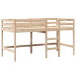 vidaXL Pat înalt cu acoperiș, 80x200 cm, lemn masiv de pin