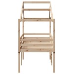 vidaXL Pat înalt cu acoperiș, 75x190 cm, lemn masiv de pin vidaXL Pat înalt cu acoperiș, 75x190 cm, lemn masiv de pin