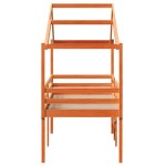 vidaXL Pat înalt cu acoperiș, maro ceruit, 75x190 cm, lemn masiv pin