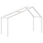 vidaXL Pat etajat cu scară și acoperiș, alb, 90x190 cm, lemn masiv pin vidaXL Pat etajat cu scară și acoperiș, alb, 90x190 cm, lemn masiv pin