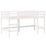 vidaXL Pat etajat cu scară și acoperiș, alb, 80x200 cm, lemn masiv pin vidaXL Pat etajat cu scară și acoperiș, alb, 80x200 cm, lemn masiv pin