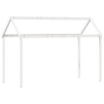 vidaXL Pat înalt cu acoperiș, alb, 80x200 cm, lemn masiv de pin