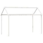 vidaXL Pat înalt cu acoperiș, alb, 90x190 cm, lemn masiv de pin